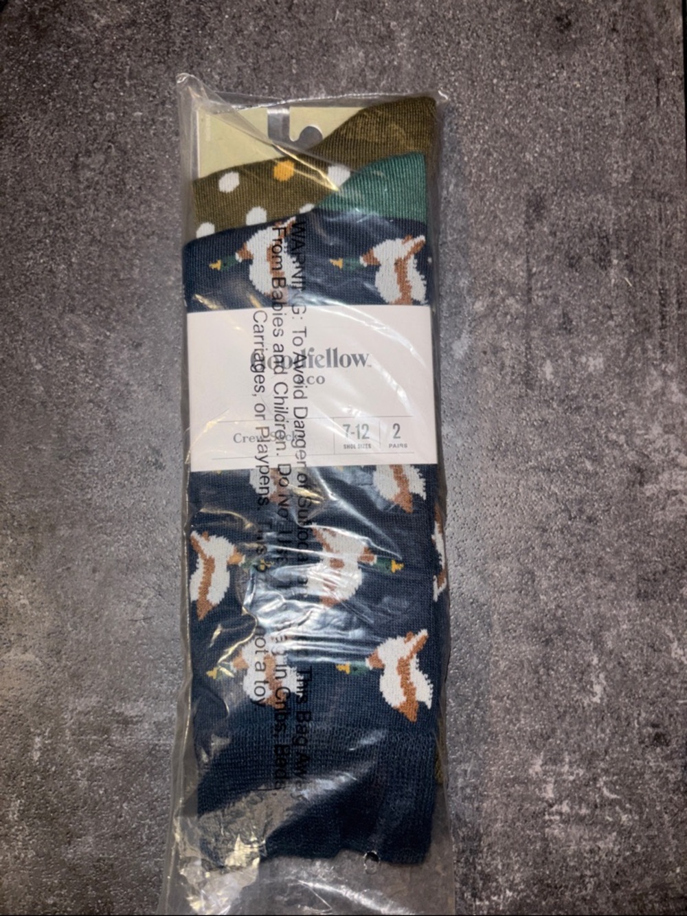 Goodfellow & Co Olive Crew Socks with White Dot Pattern